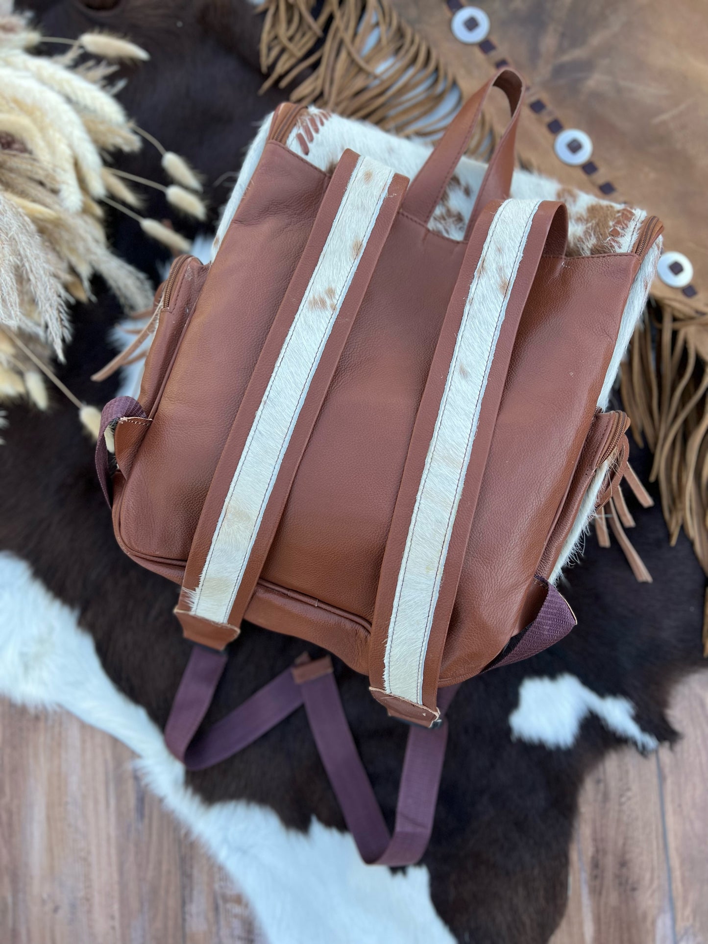 Cowhide Backpack/Diaper Bag