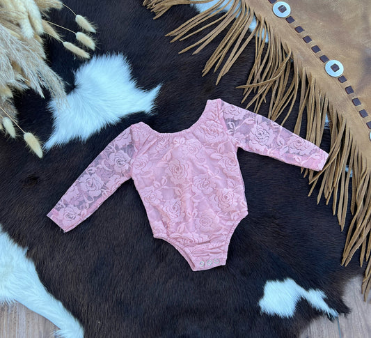 Lana Lace Leotard - Mauve