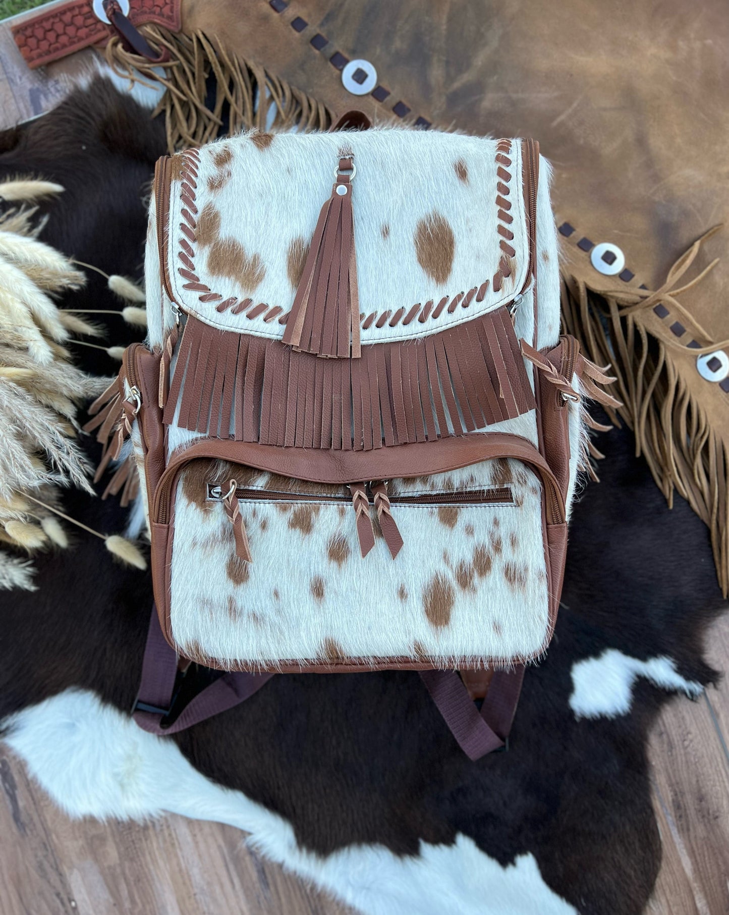 Cowhide Backpack/Diaper Bag