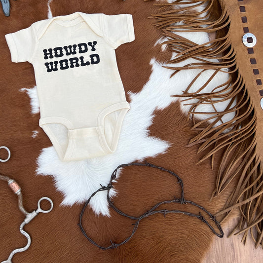 Howdy World Western Baby Bodysuit