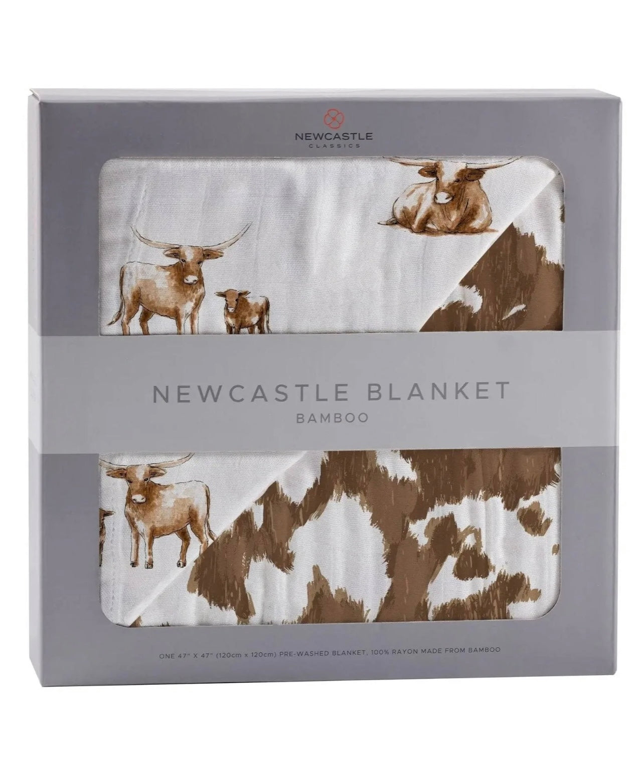 Longhorn and Cowhide Newcastle Blanket