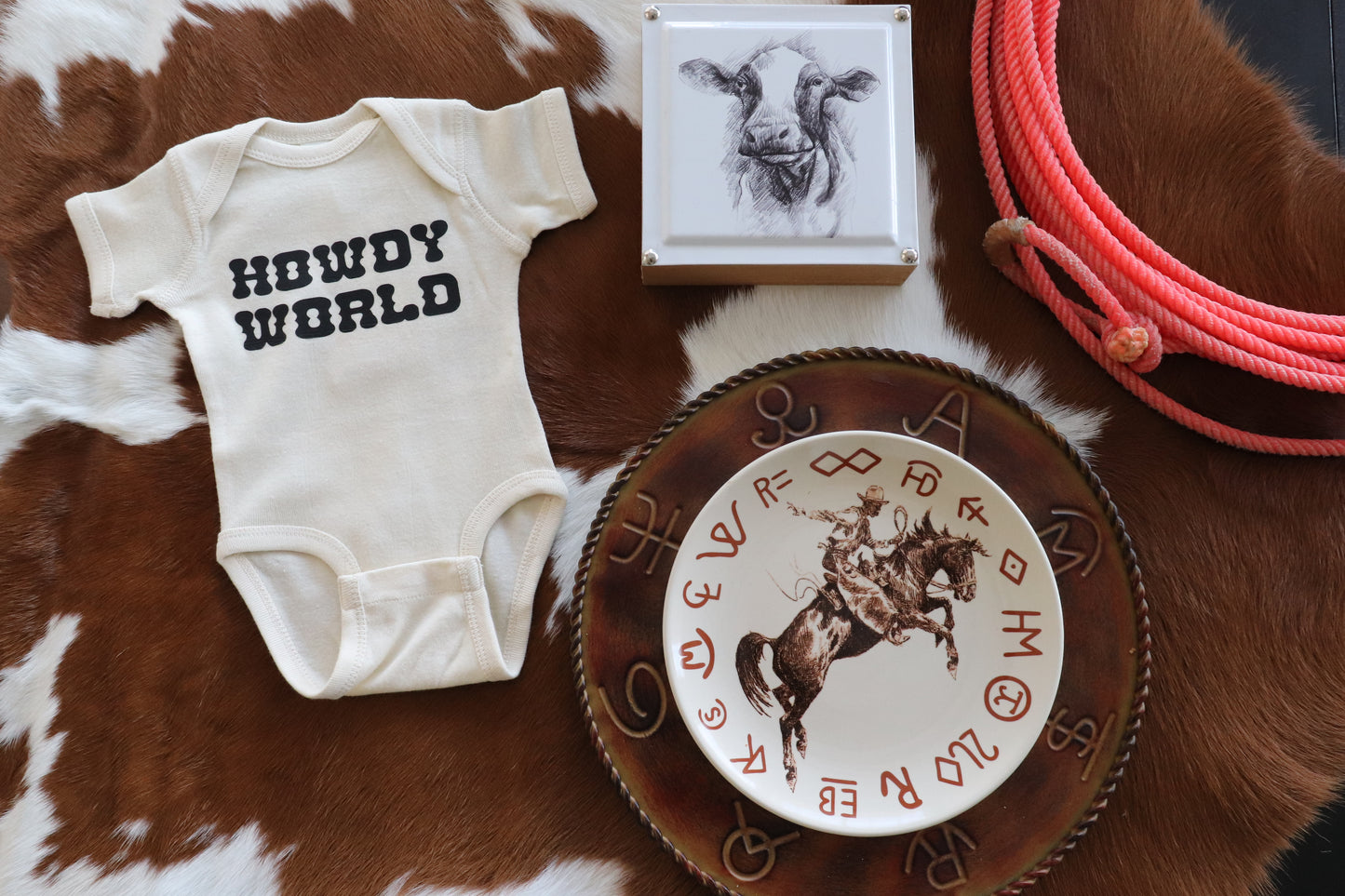 Howdy World Western Baby Bodysuit